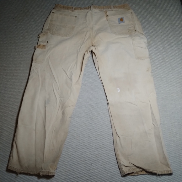 Vintage Carhartt Jean's Work Worn Union Made In USA Sz 42 Double Knee - Picture 2 of 14
